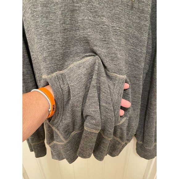 American Eagle Outfitters Classic Fit Hooded Pullover Sweatshirt L Gray - Picture 5 of 12